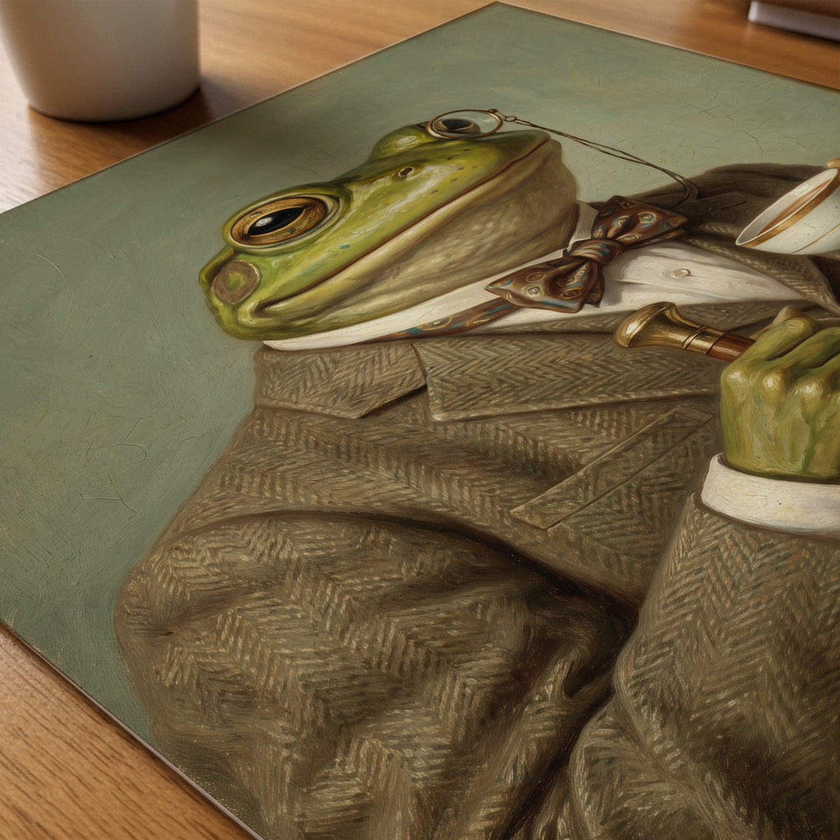 Gentleman Frog Poster – närbild på papper