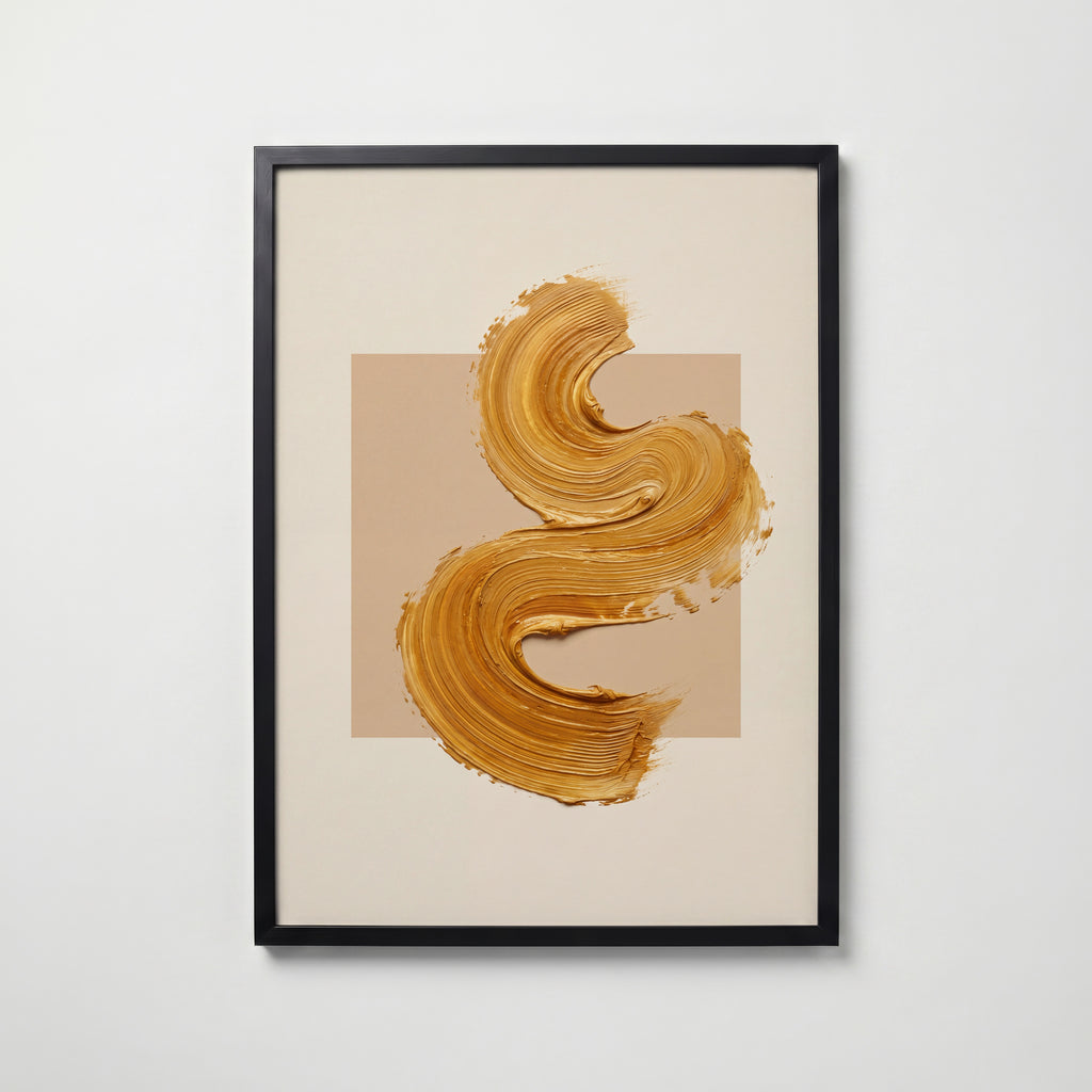 Gilded Curve Poster – svart ram