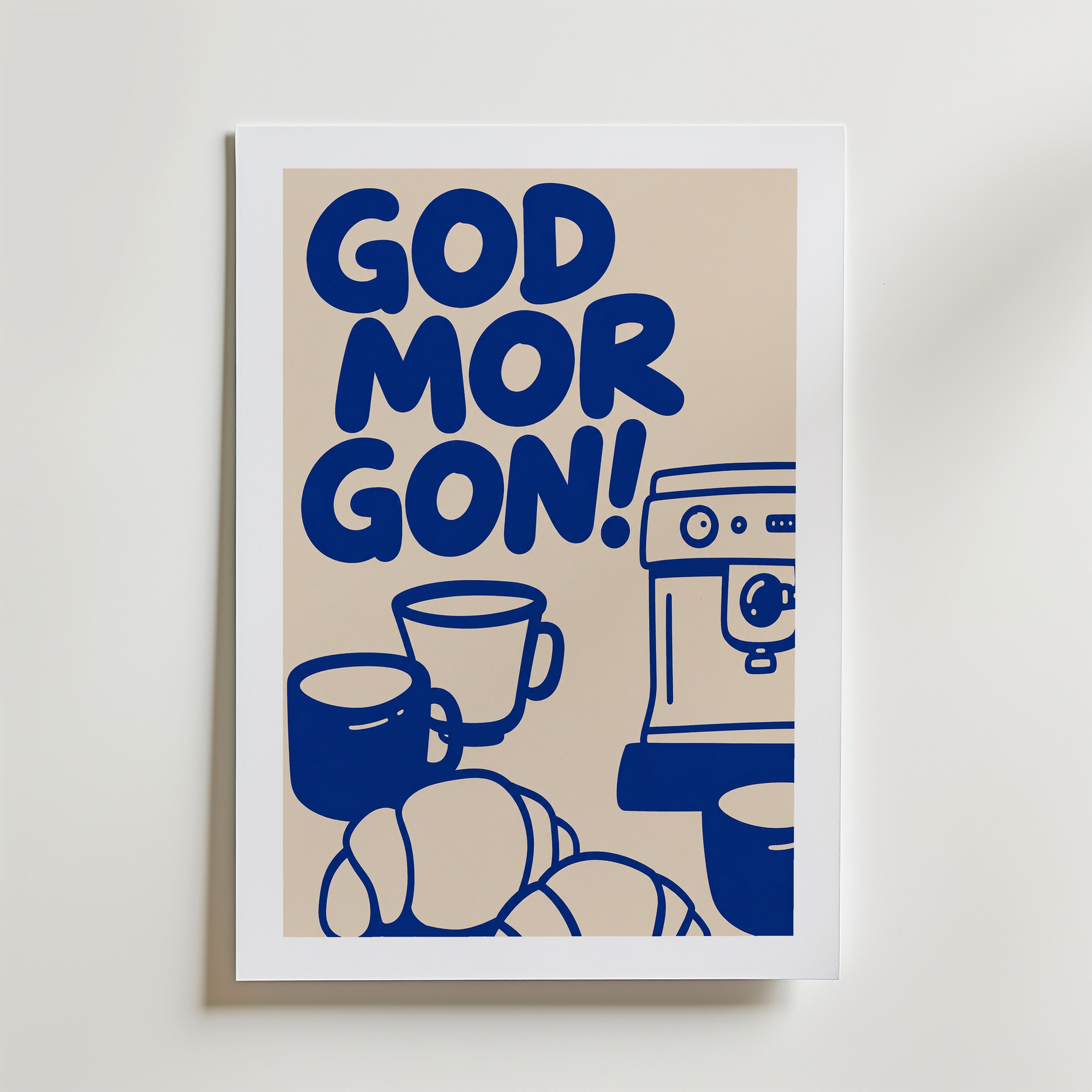 God Morgon Poster – med passepartout