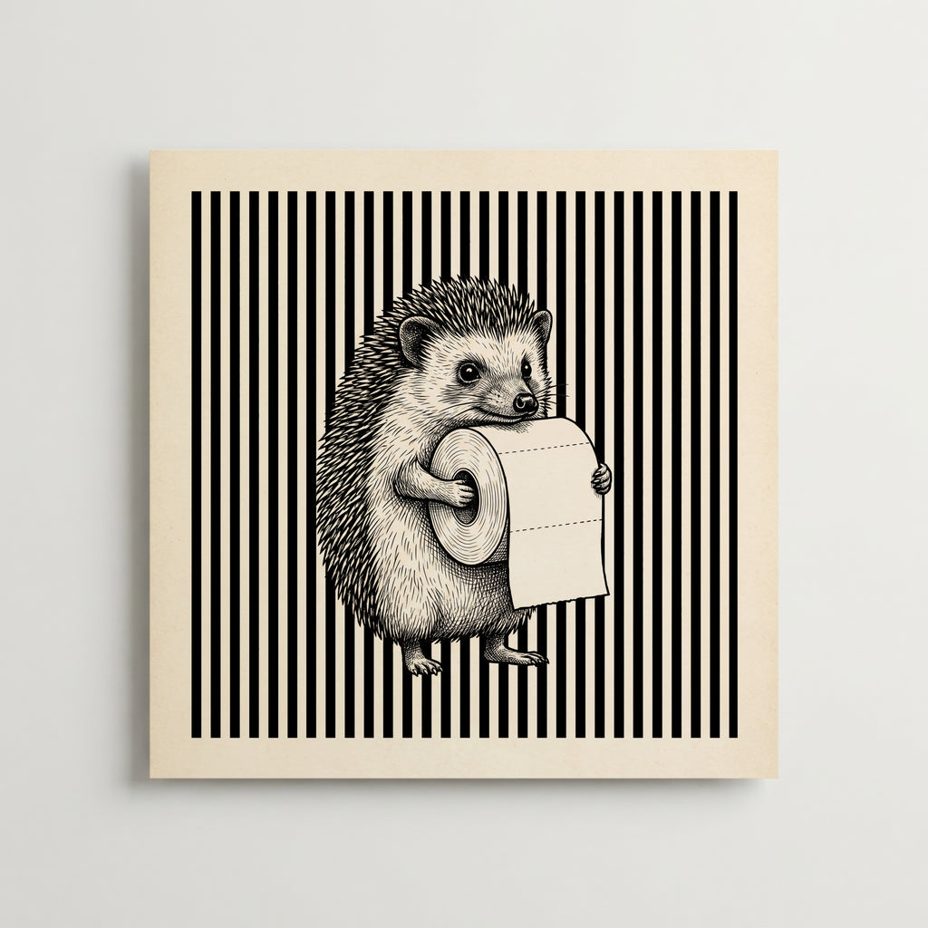 Bathroom Hedgehog Poster – produktbild