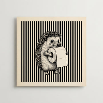 Bathroom Hedgehog Poster – produktbild
