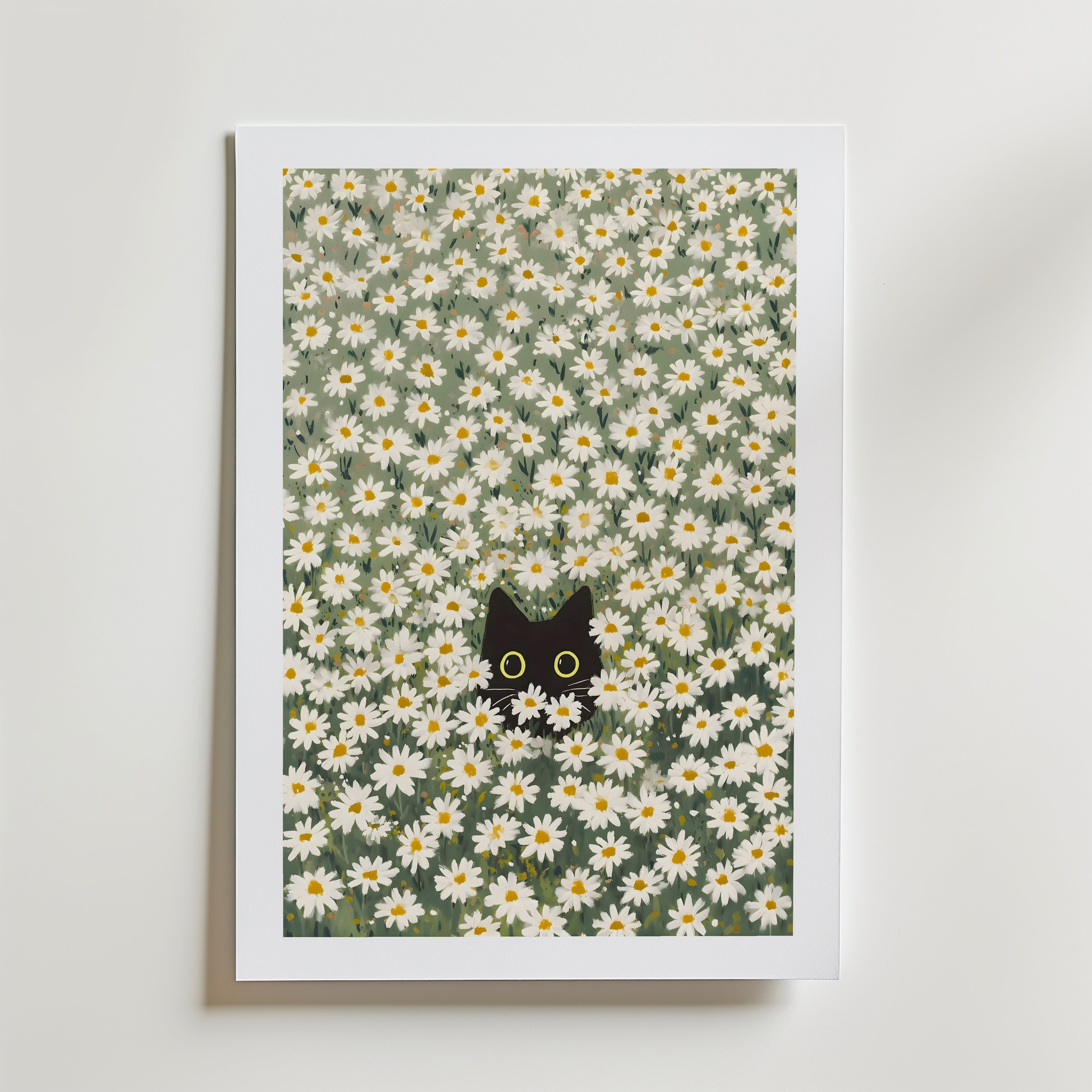 Hidden in Green Bloom Poster – med passepartout