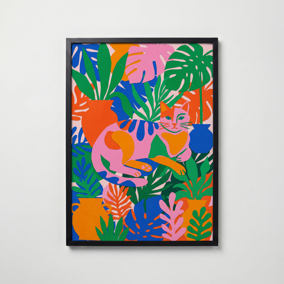 Jungle Cat Poster – svart ram