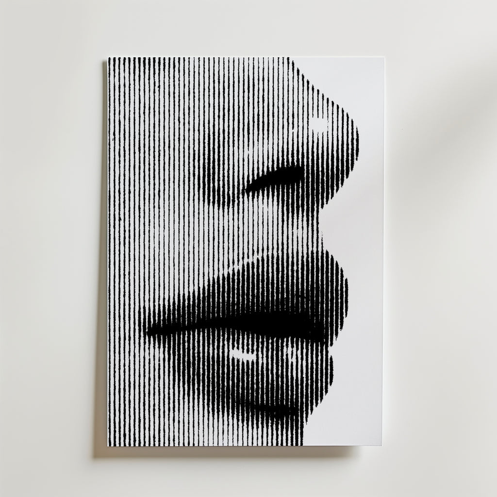 Line Portrait Poster – canvas utan passepartout