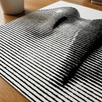 Line Portrait Poster – närbild på papper