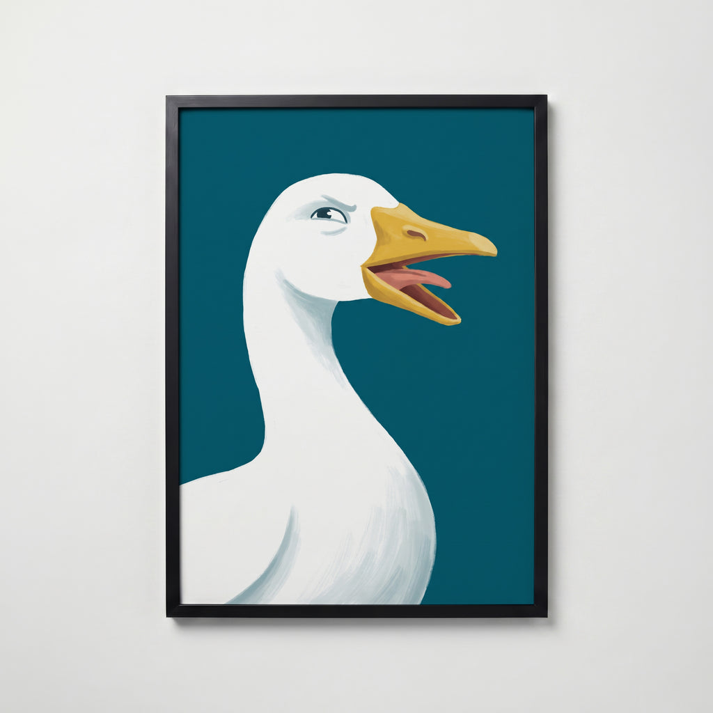 Loud Goose Poster – svart ram