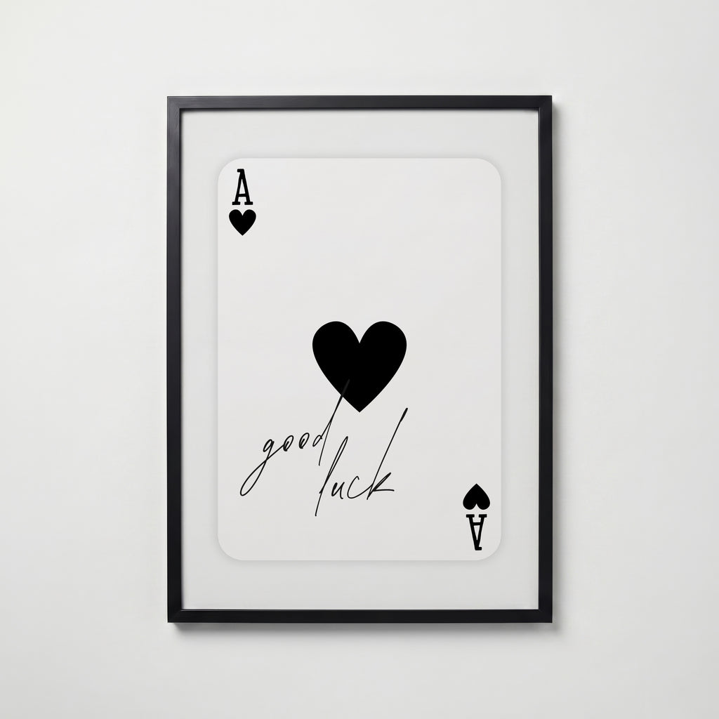 Lucky Ace Poster – svart ram