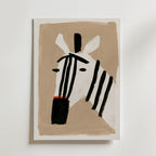 Minimal Zebra Poster – canvas utan passepartout