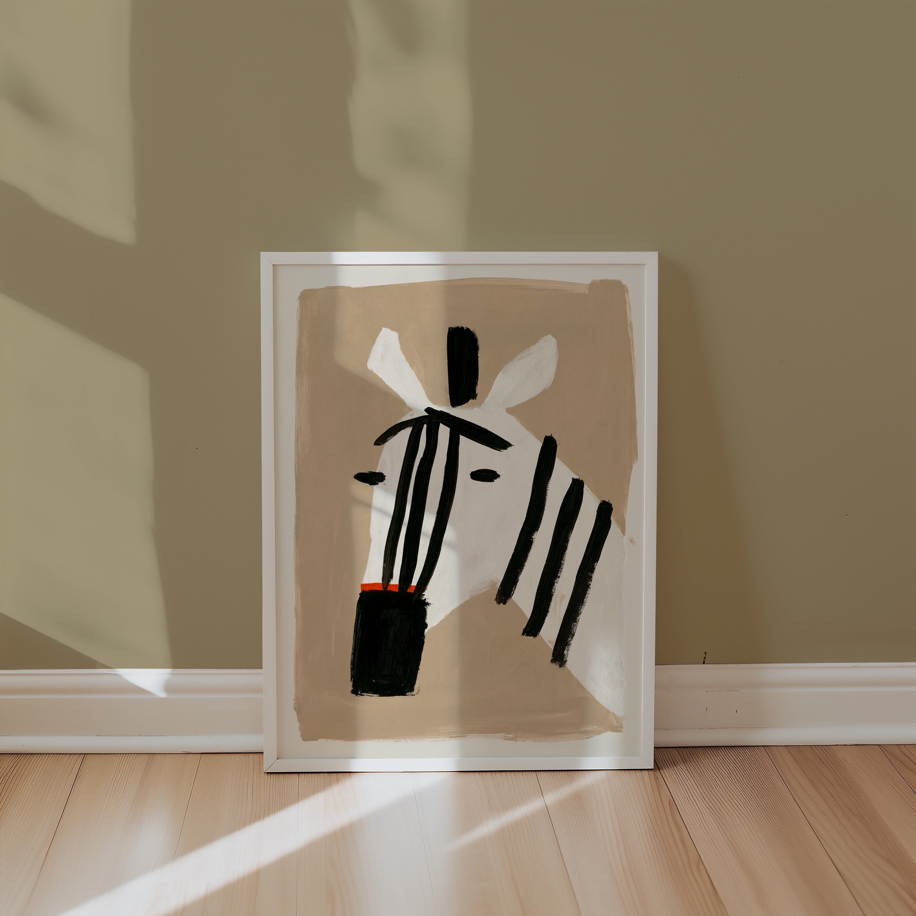 Minimal Zebra Poster – i rum 1
