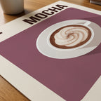 Mocha Poster – närbild på papper