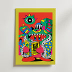 Monster Pop Poster – canvas utan passepartout