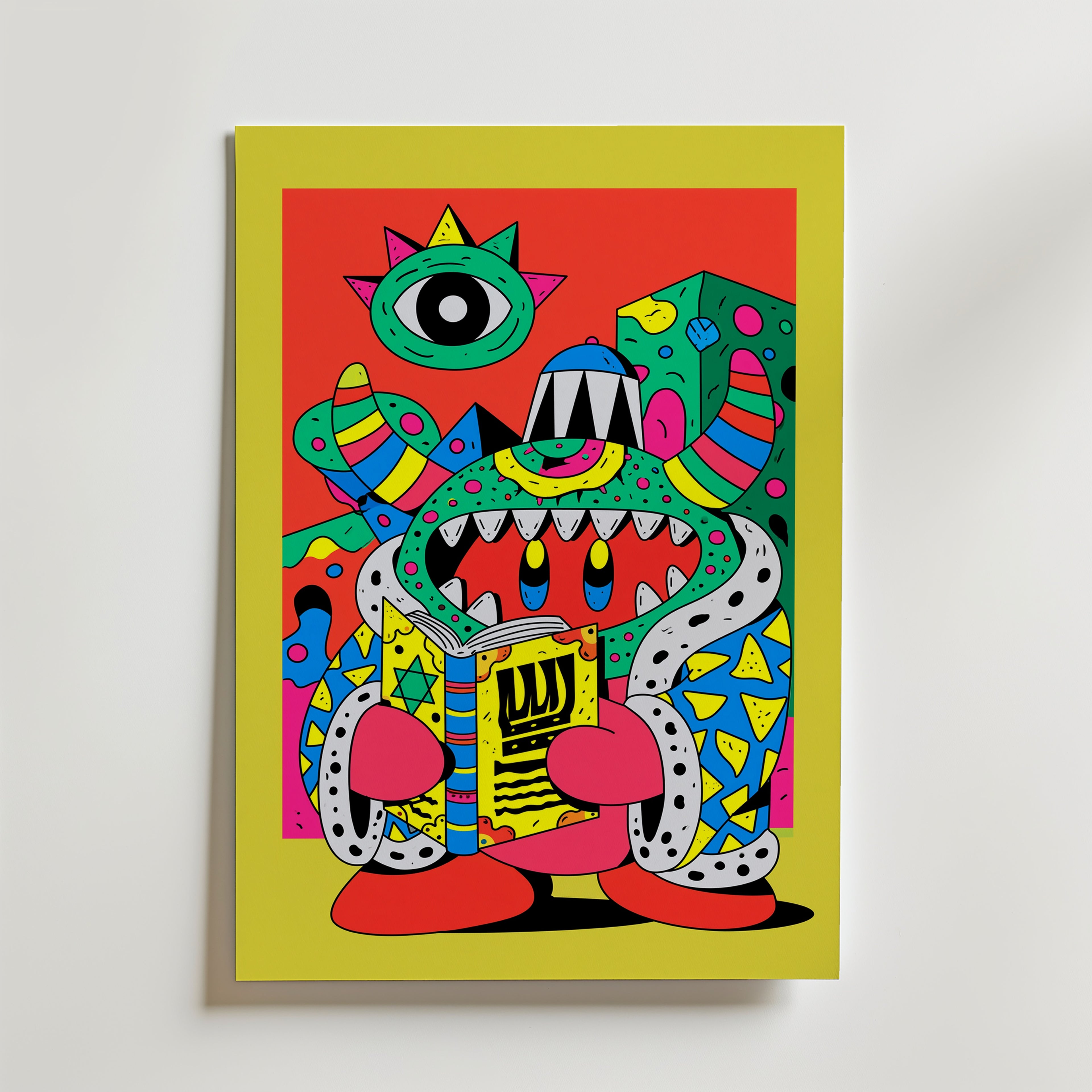 Monster Pop Poster – canvas utan passepartout