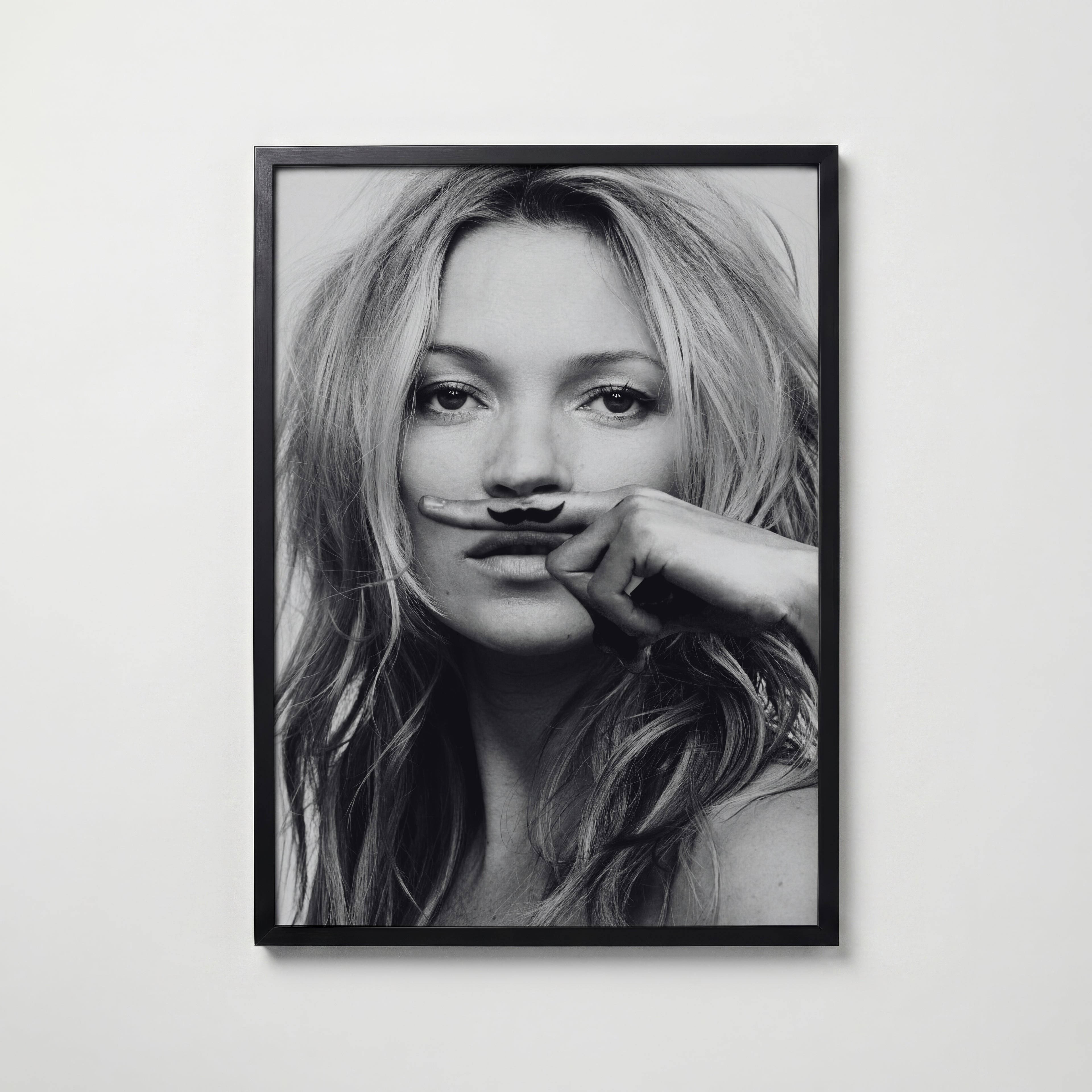 Mustache Muse Poster – svart ram