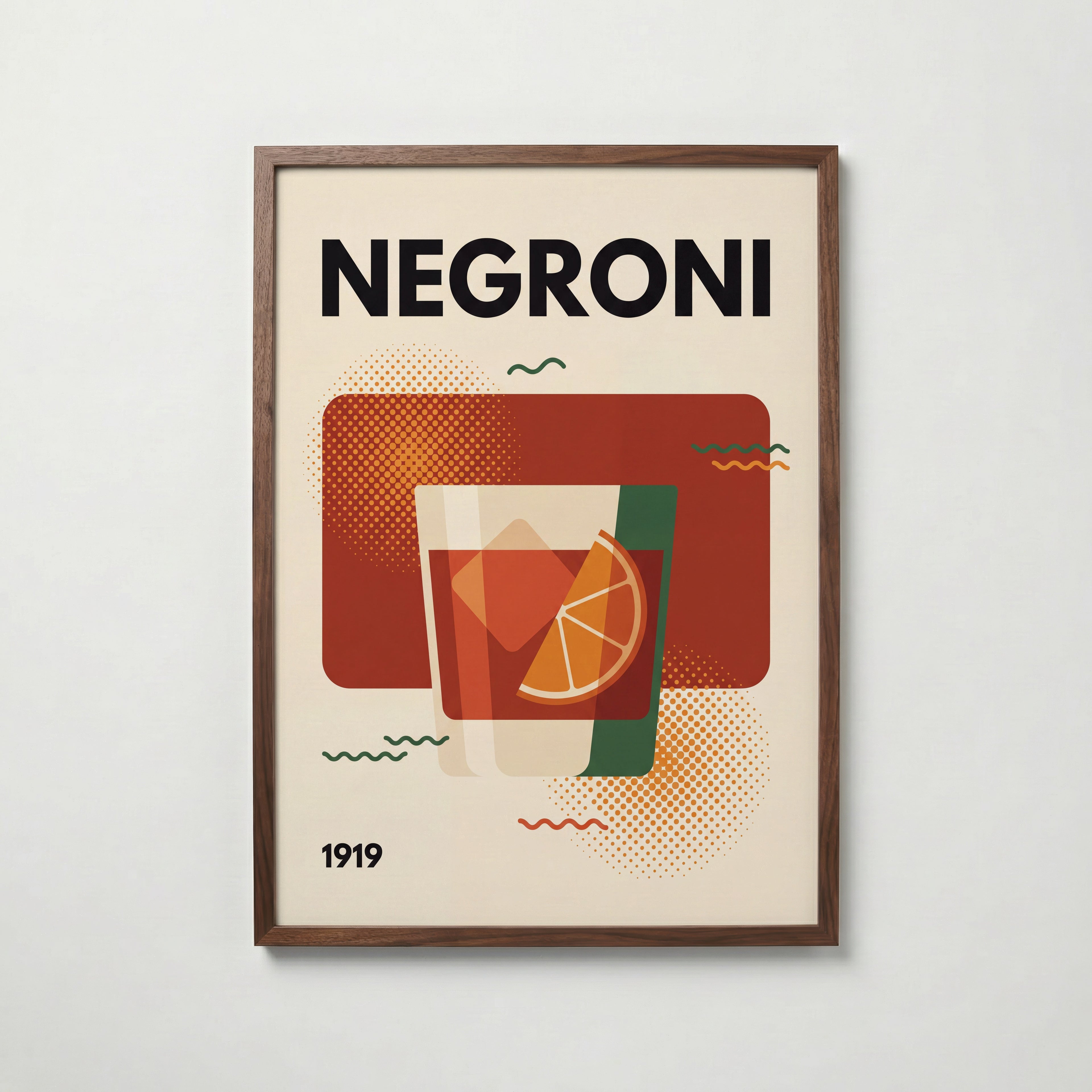 Negroni Poster – valnötsram