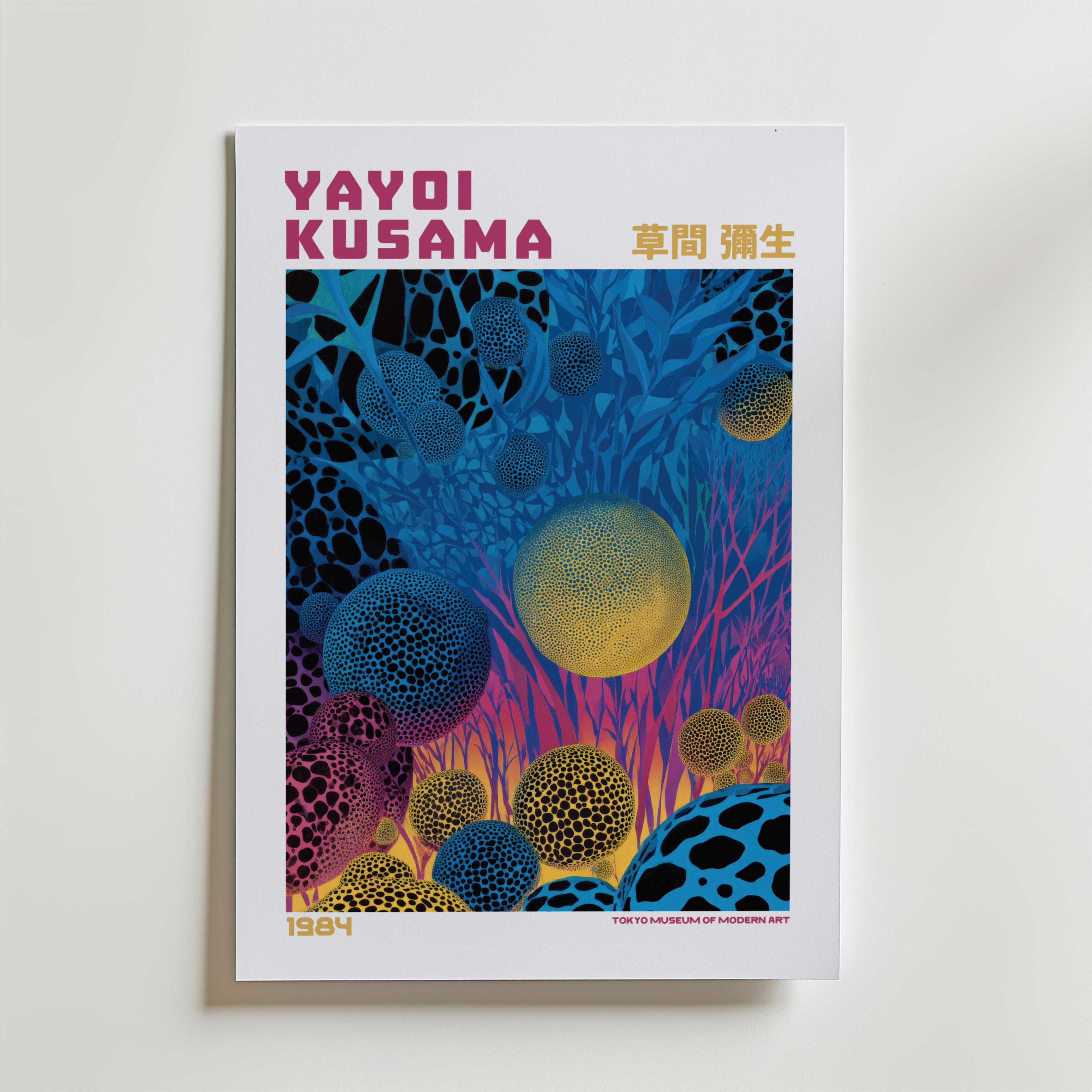 Yayoi Kusama Sunset Orbs 1984 Poster