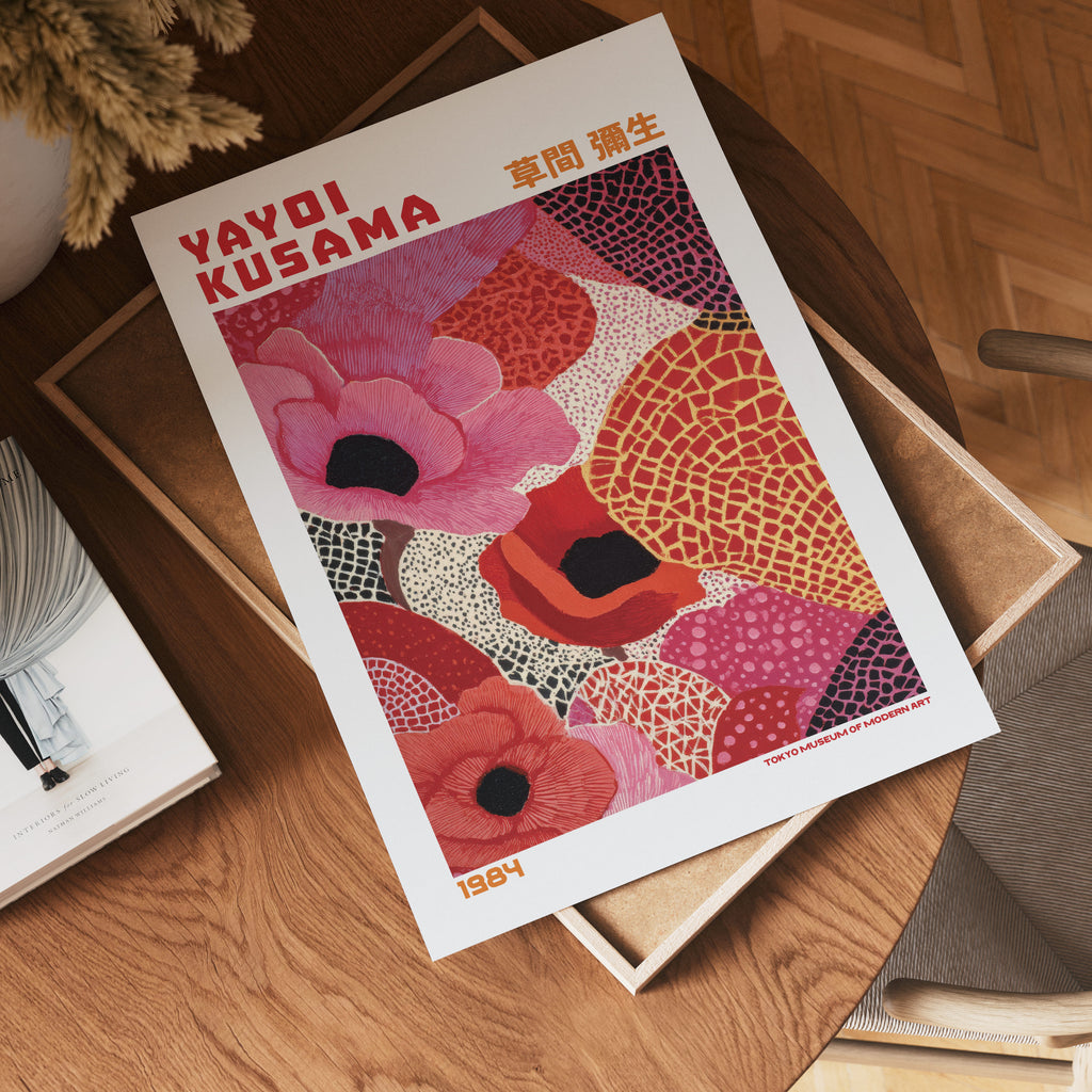 Yayoi Kusama Scarlet Petals 1984 Poster