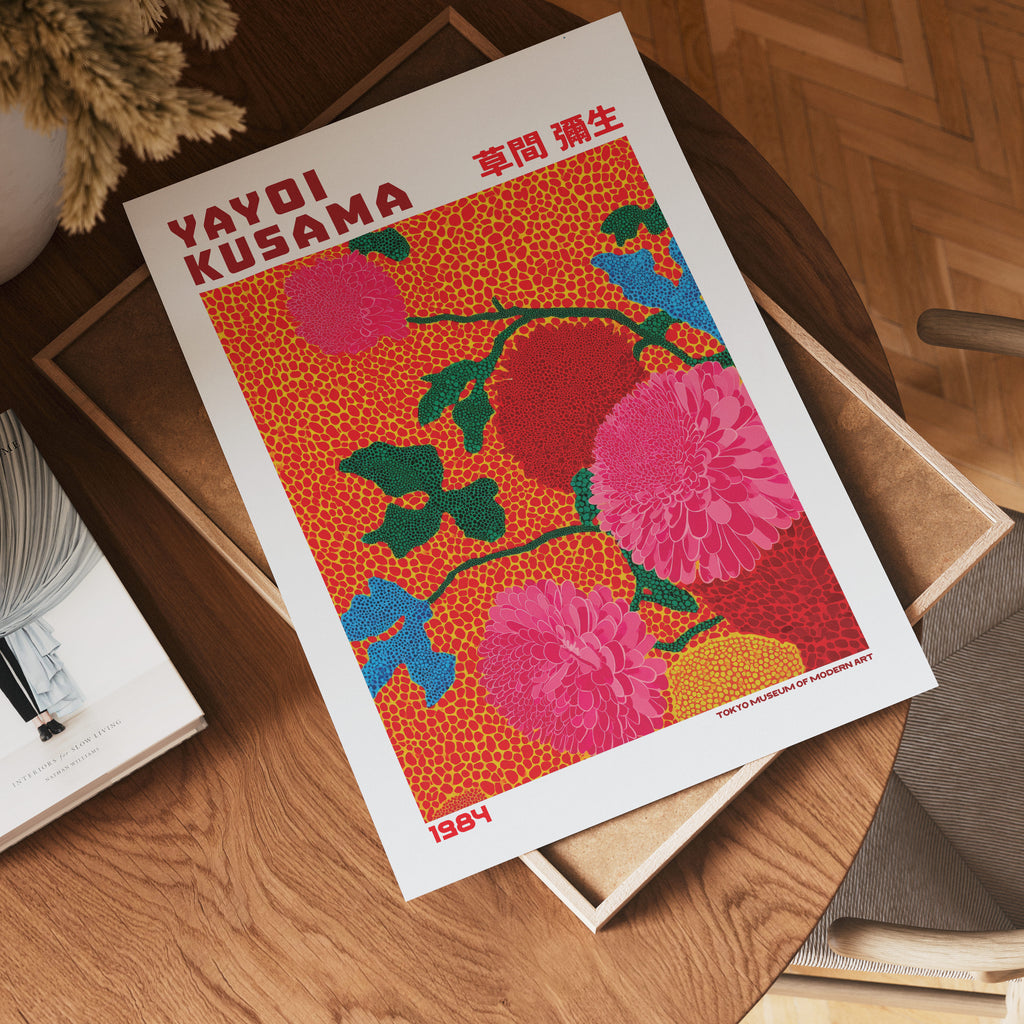 Yayoi Kusama Crimson Petal Symphony 1984 Poster