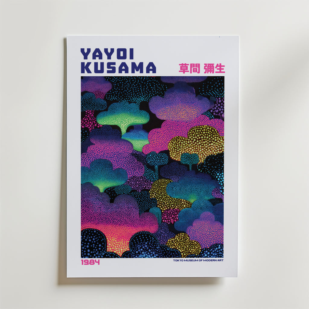 Yayoi Kusama Neon Dream Clouds 1984 Poster