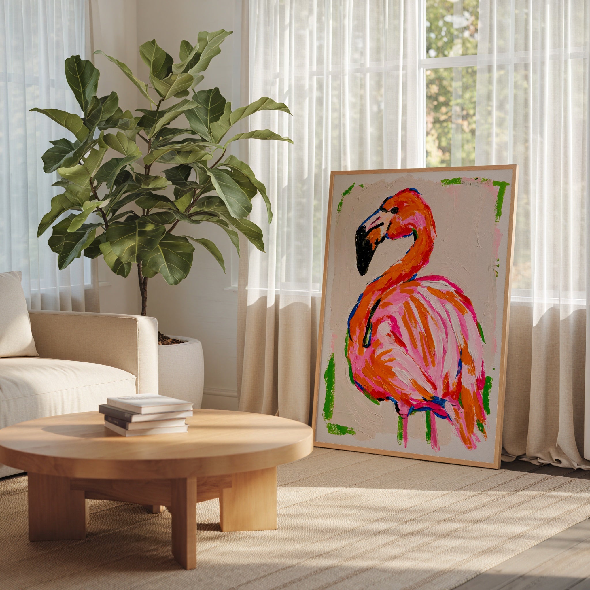 Neon Flamingo Poster – i rum 4