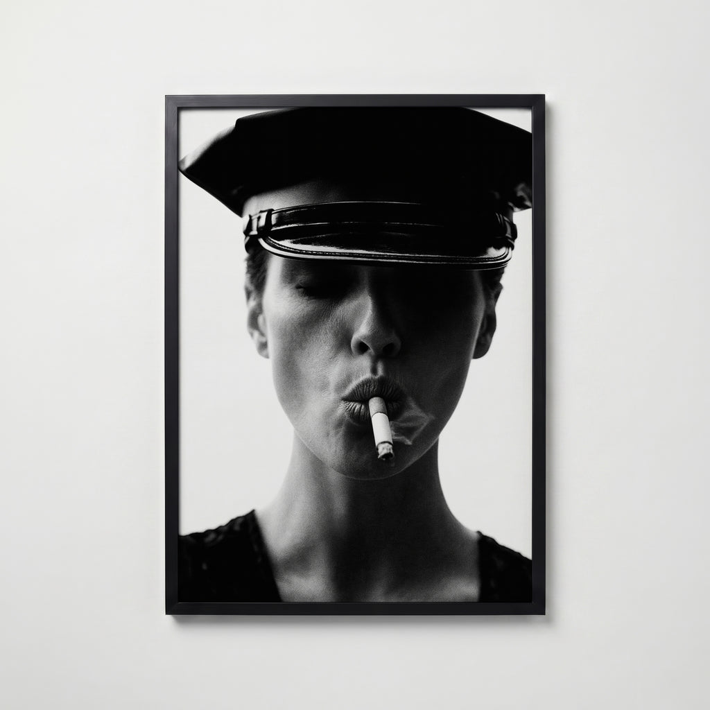 Noir Smoke Poster – svart ram