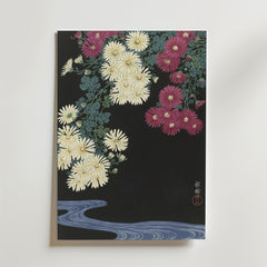 Ohara Koson Midnight Chrysanthemum Poster
