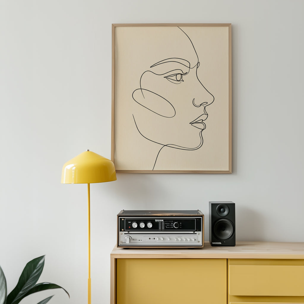 One Line Face Poster – i rum 2