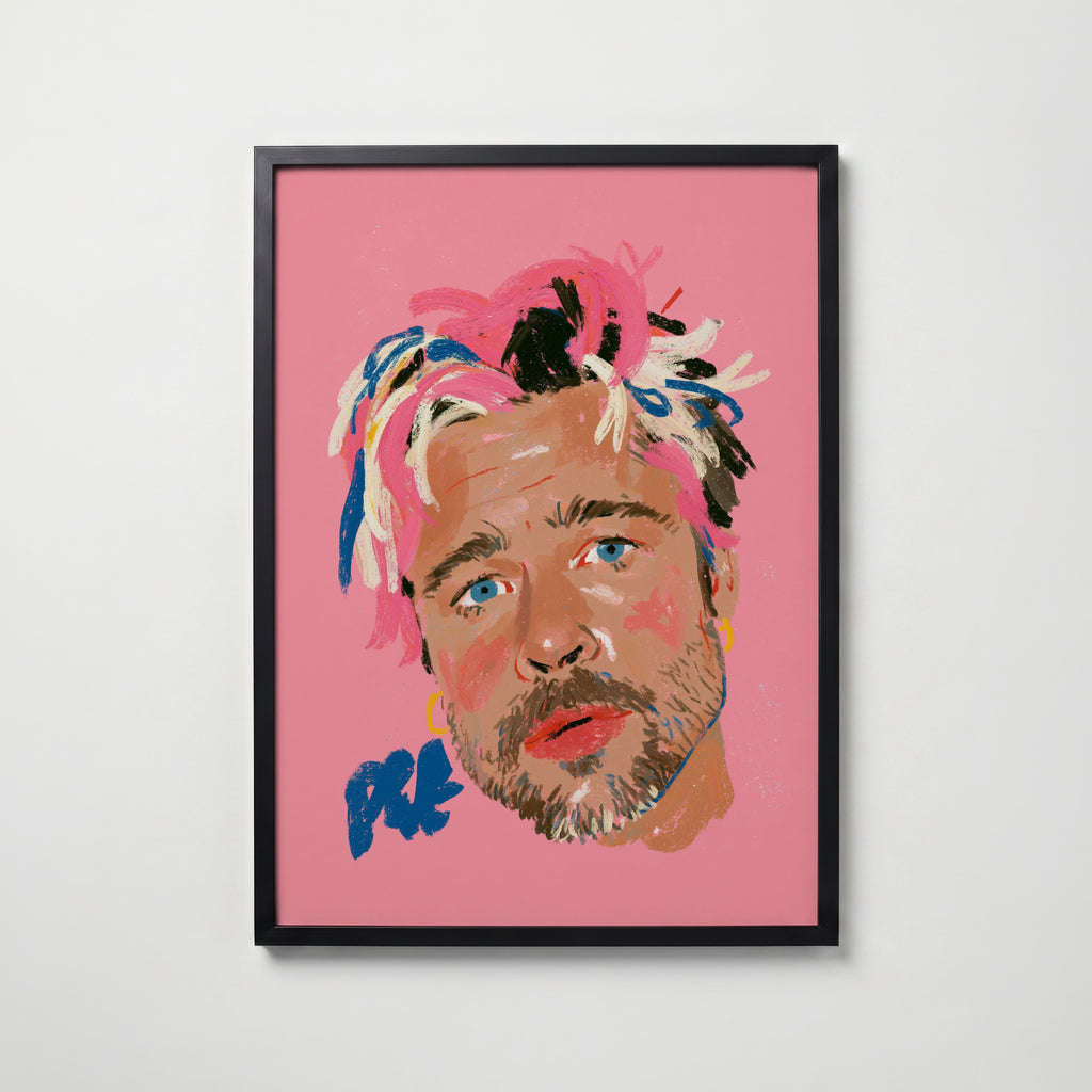 Paint Splash Portrait Poster – svart ram
