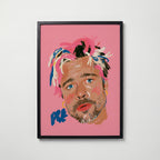 Paint Splash Portrait Poster – svart ram