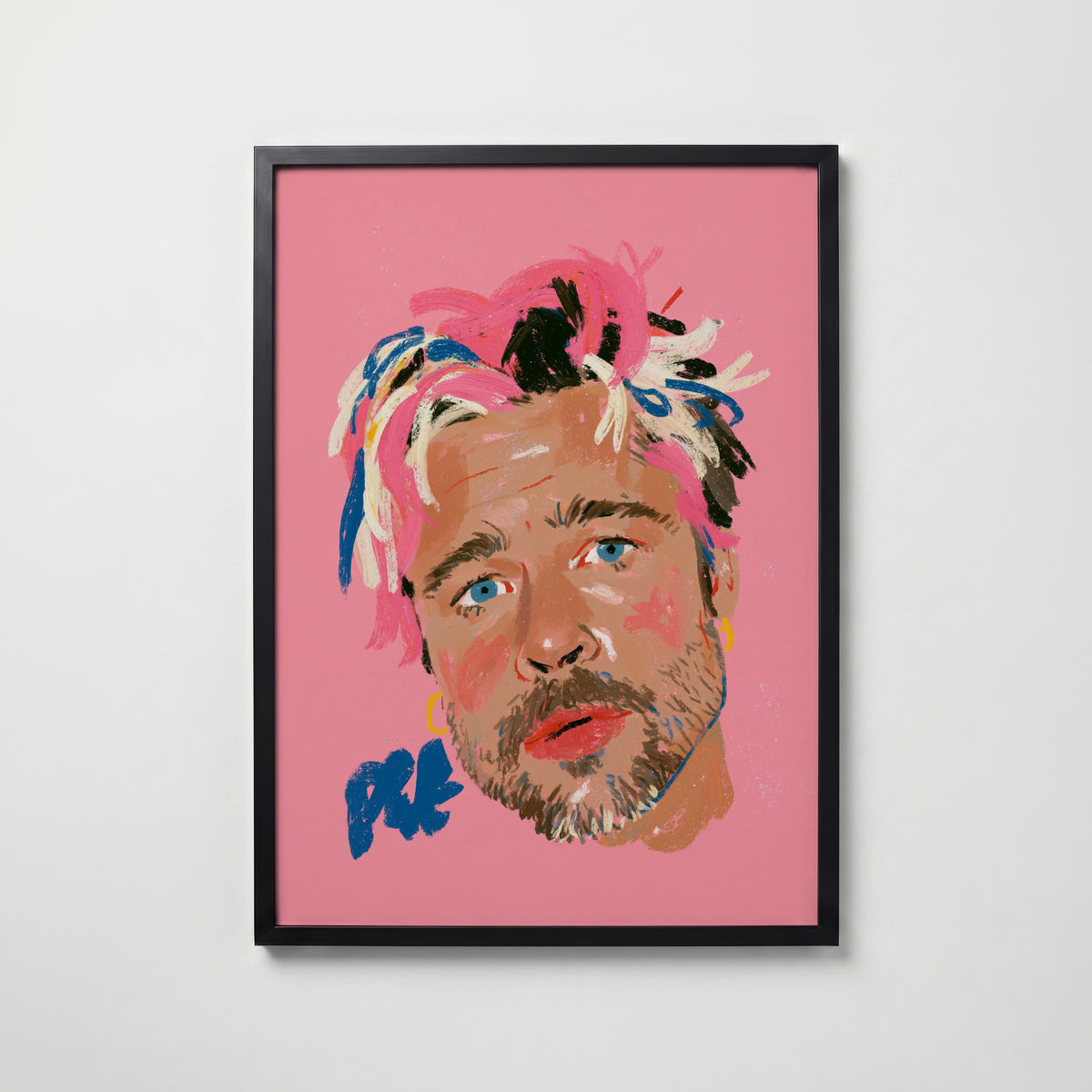 Paint Splash Portrait Poster – svart ram