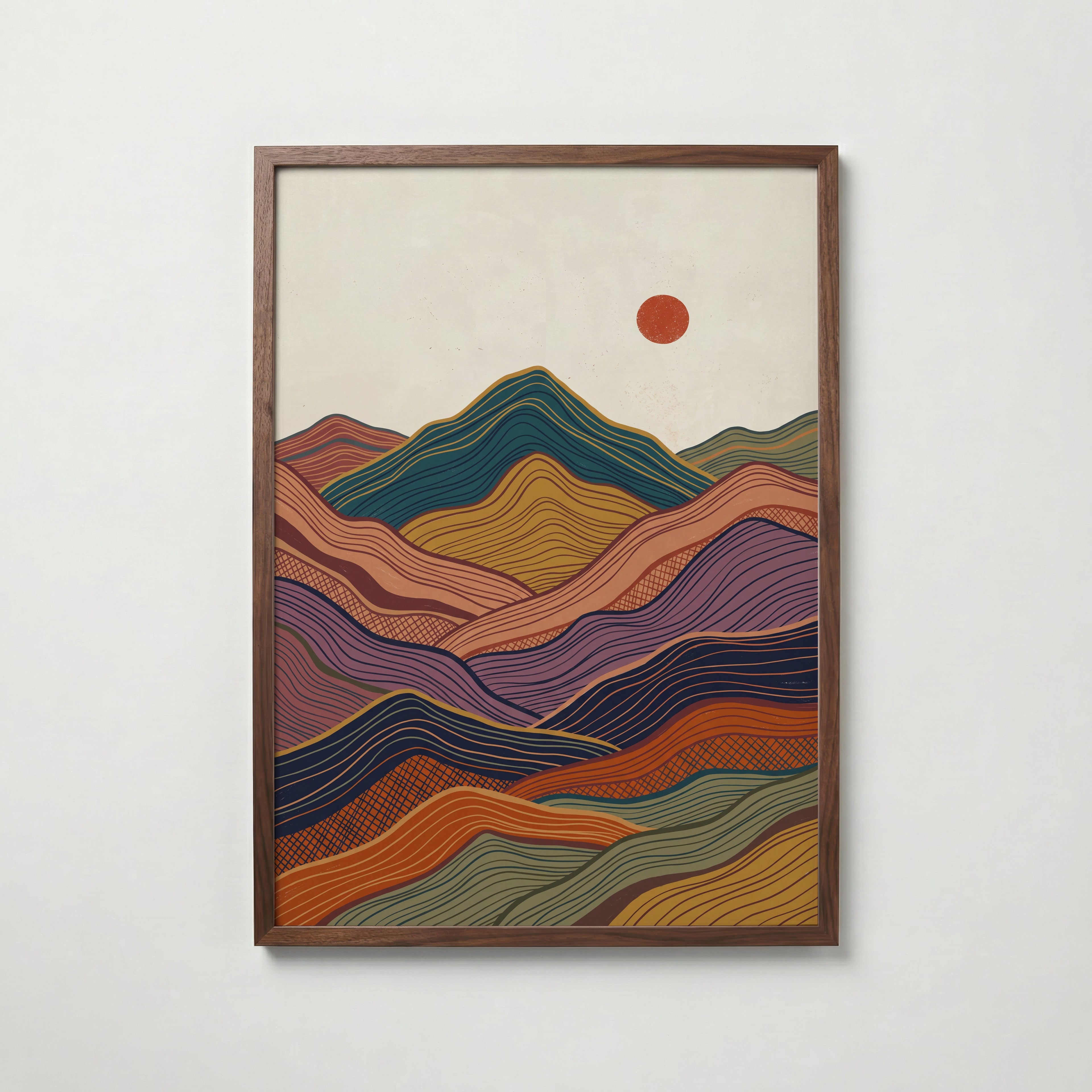 Painted Peaks Poster – valnötsram