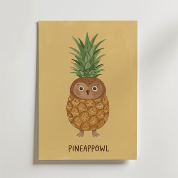 Pineappowl Poster – canvas utan passepartout