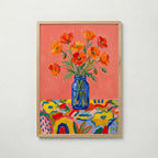 Poppies in Blue Poster – ekram