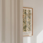 Plakat „Rotkehlchen zwischen Rosen“ von William Morris