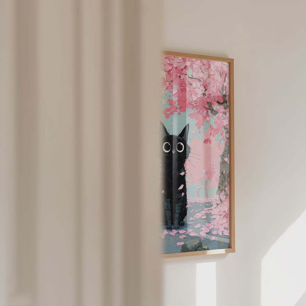 Cat in Apple Orchard Poster – väggvideo