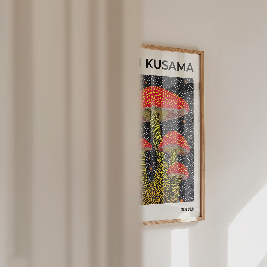 Yayoi Kusama Mushrooms Poster