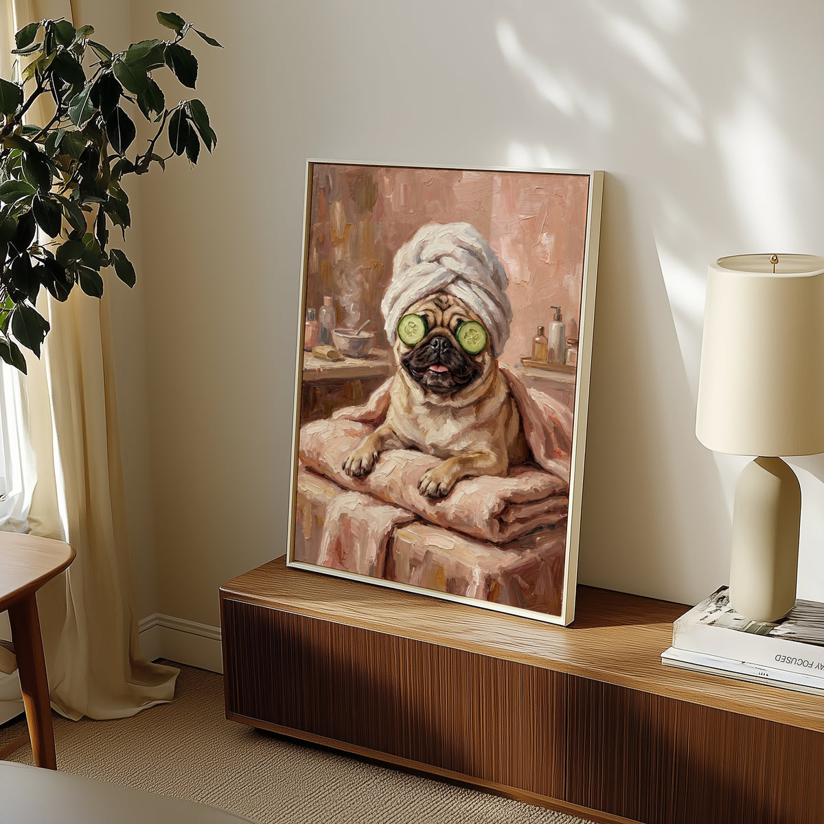 Pug Spa Day Poster – i rum 1