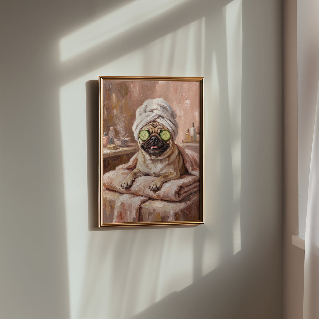 Pug Spa Day Poster – i rum 2