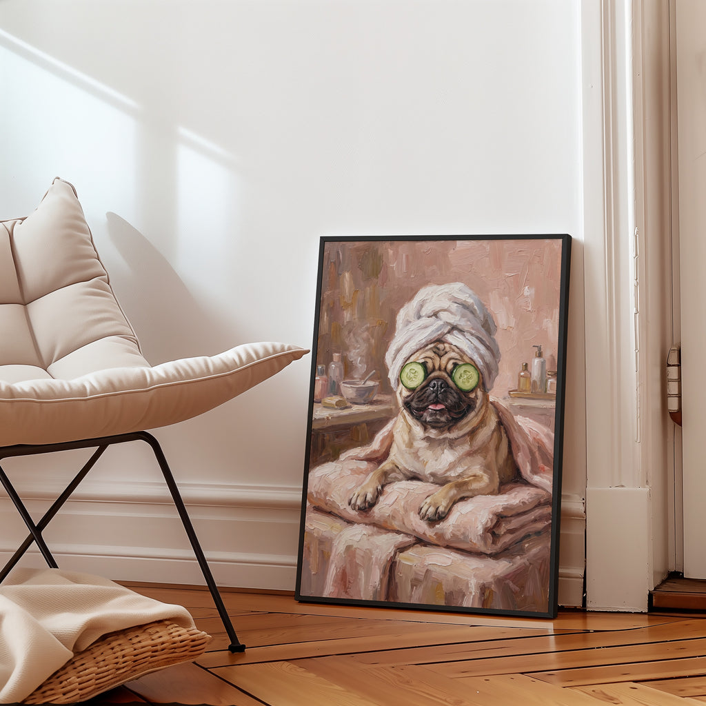 Pug Spa Day Poster – i rum 3