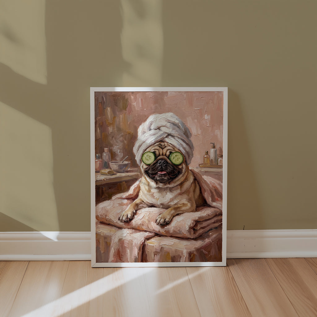 Pug Spa Day Poster – i rum 5