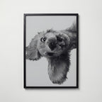 Puppy Play Poster – svart ram