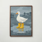 Rain Boot Duck Poster – valnötsram