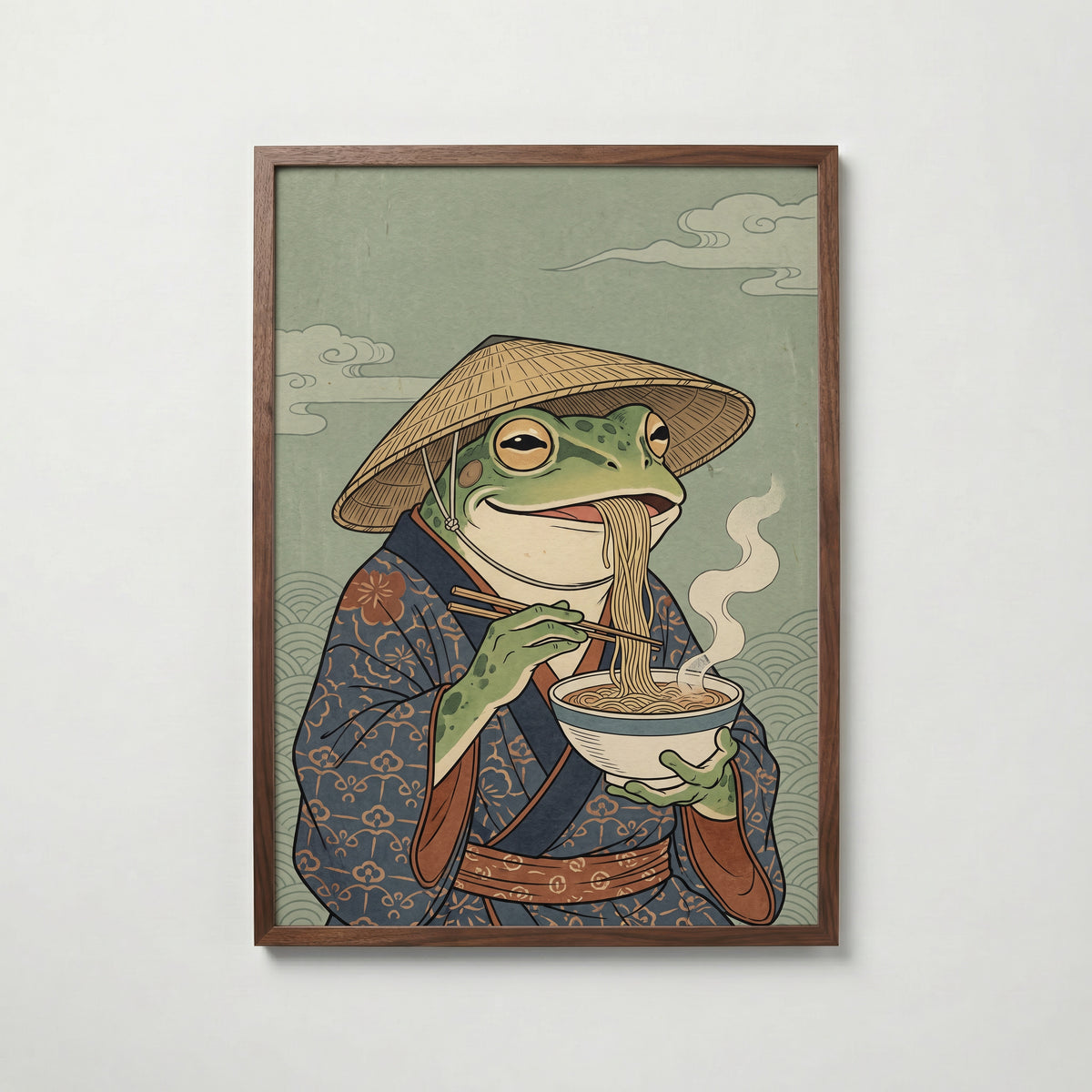 Ramen Frog Poster – valnötsram