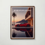 Riviera Supercar Poster – valnötsram