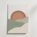 Sage Sunrise Poster – canvas utan passepartout