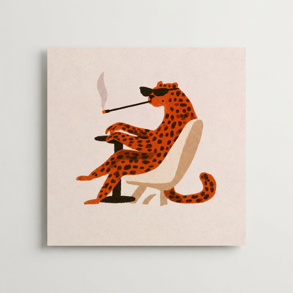 Smoking Leopard Poster – produktbild