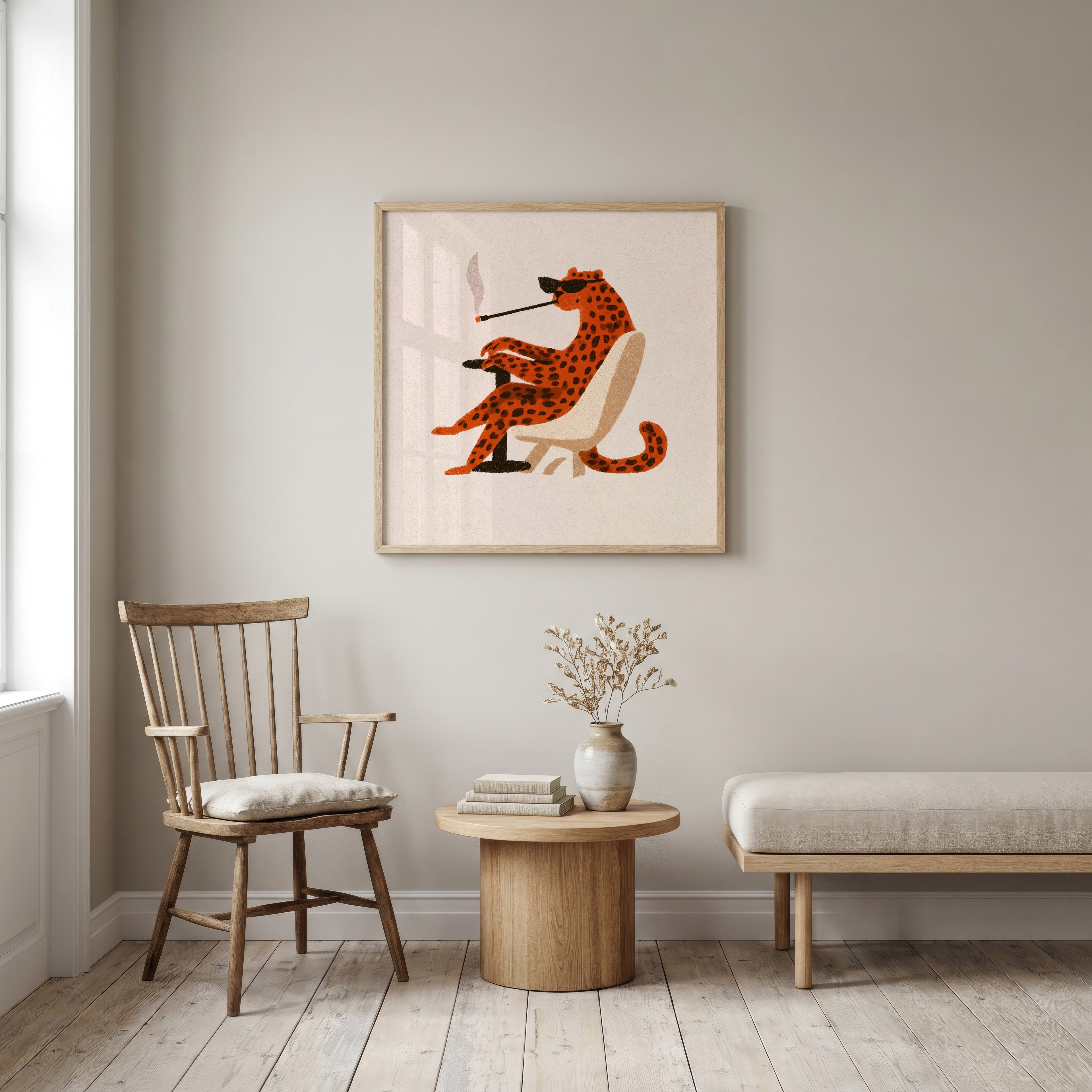 Smoking Leopard Poster – i rum 1
