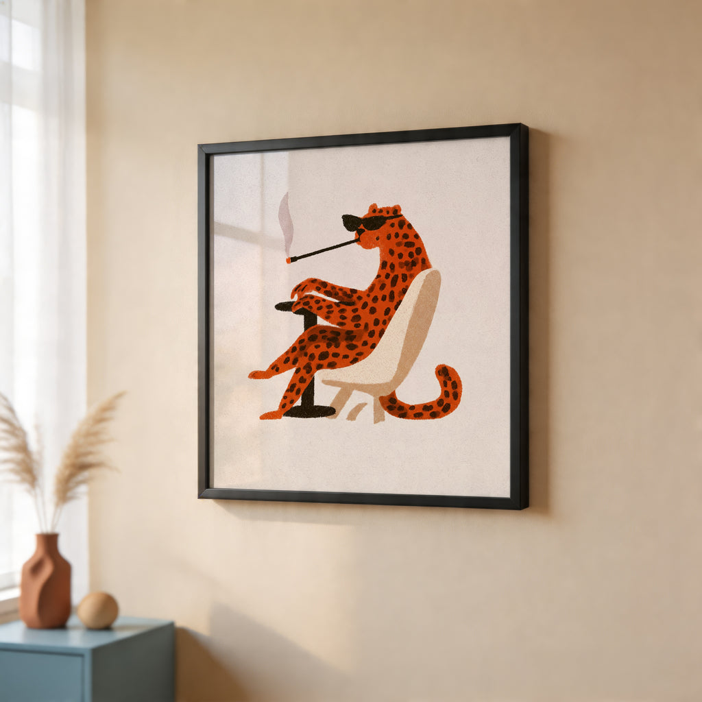 Smoking Leopard Poster – i rum 4