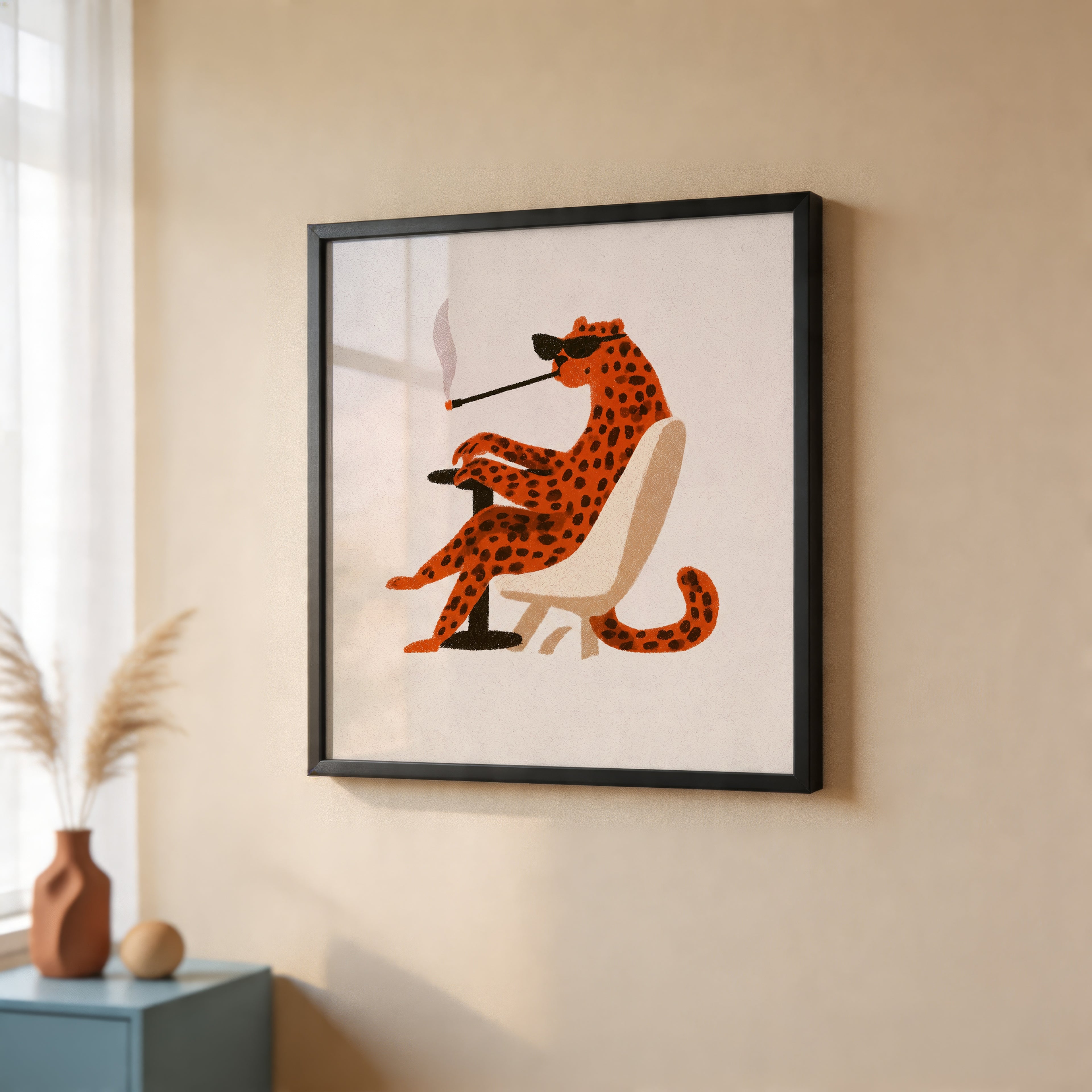 Smoking Leopard Poster – i rum 4