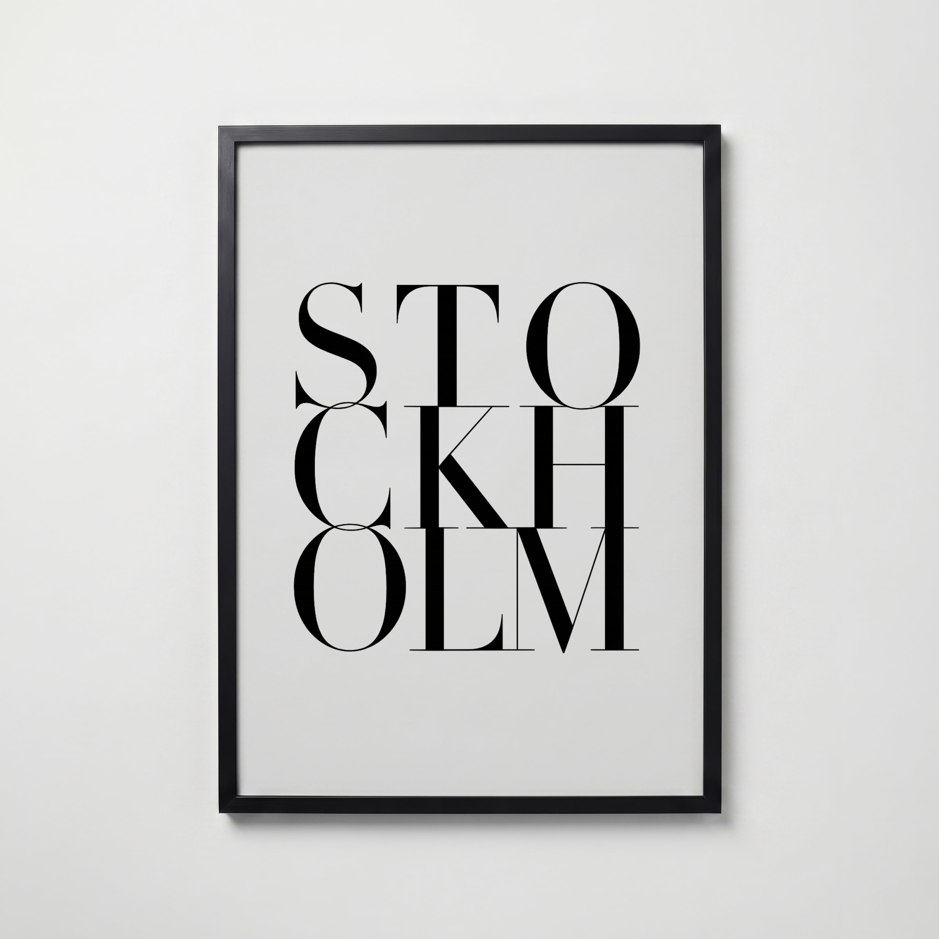 Stockholm Poster – svart ram