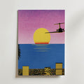 Hiroshi Nagai Sunset Departure utan passepartout